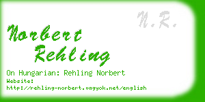 norbert rehling business card